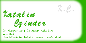 katalin czinder business card